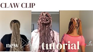 💕Different ways to Style Knotless Braids  Claw Clip Edition 2024🦋💞 [upl. by Ori]