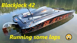 Pro Boat Blackjack 42 8S Beast running laps Test 2 [upl. by Tse]