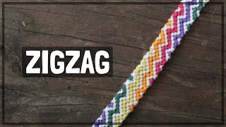 Zigzag Friendship Bracelet Tutorial CC [upl. by Nelleeus858]