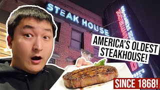 Americas OLDEST STEAKHOUSE Old Homestead Steakhouse NYC Review [upl. by Drareg103]