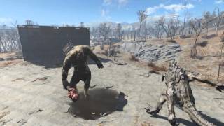 Fallout 4  Mythic Deathclaw vs Ancient Behemoth [upl. by Anavahs]