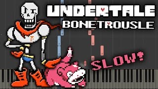 Undertale  Papyrus Bonetrousle Piano Tutorial  Synthesia  Easy Slow [upl. by Duntson268]