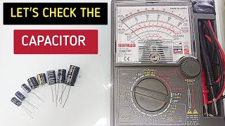 Testing electrolitic capacitor by analog multimeter  how to check capacitor with analog multimeter [upl. by Nahtnhoj887]