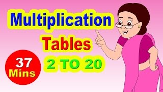 Multiplication Table I Maths Tables From 2 to 20  Learn Numbers For kids I Easy Way To Learn Tables [upl. by Wasserman]