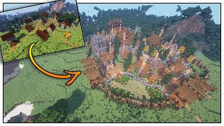 Taiga Village Transformation  Minecraft Timelapse WORLD DOWNLOAD [upl. by Eanehs]