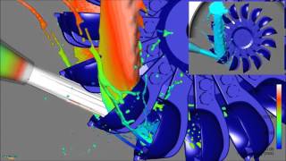 Advanced Visualization of Pelton Turbine Simulation [upl. by Mal]