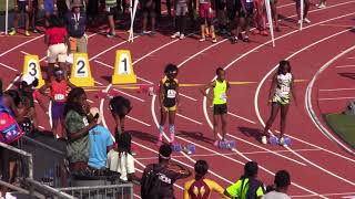 100m final 1112 girls  2019 USATF National Youth Outdoor Championships [upl. by Huff587]