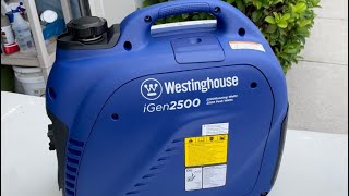 Westinghouse iGen 2500 Generator unboxing and setup [upl. by Aeslehc]