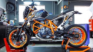 TRANSFORMATION OF KTM DUKE 690 R  RokON vlog 89 [upl. by Noiek56]