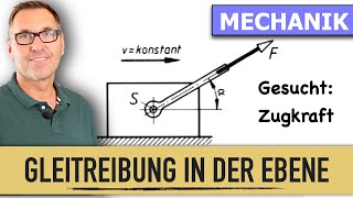 Gleitreibung  Haftreibung  Reibungszahl  Reibung in der Ebene  Reibungskraft in der Ebene [upl. by Pantin]