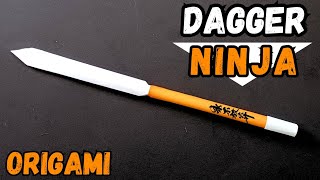 HOW TO MAKE A PAPER NINJA DAGGER  QUICK AND EASY ORIGAMI TUTORIAL [upl. by Charin93]