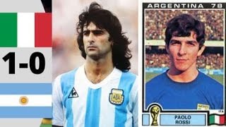 Italy 1 x 0 Argentina Paolo Rossi Kempes Passarella ●1978 World Cup Extended Goals amp Highlights [upl. by Alecia444]