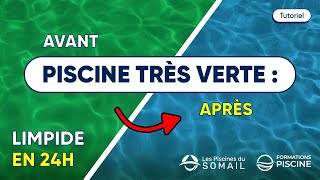 Rattrapage EAU VERTE Piscine avec électrolyse au sel la SOLUTION EXPRESS en 24H [upl. by Jemy]