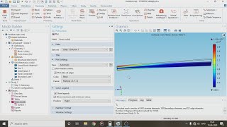 Structural Analysis of Cantilever Beam by COMSOL Multiphysics With Calculation of Deflection [upl. by Robby303]