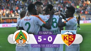 Aytemiz Alanyaspor 50 Kayserispor  13 Hafta  201819 [upl. by Lerad]