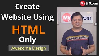 Create Website Using HTML only  MySirGcom [upl. by Schoenfelder]