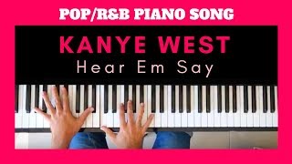 KANYE WEST Tutorial  Heard Em Say  RampB amp HIPHOP PIANO CHORDS [upl. by Fernandes205]