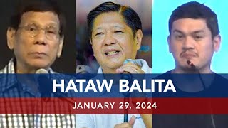 UNTV HATAW BALITA  January 29 2024 [upl. by Lever]