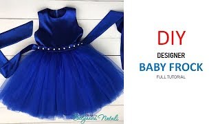 Diy Designer Baby Frock Cutting And Stitching Full Tutorial [upl. by Kadner]