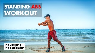 16 Min Standing Abs Workout No Jumping No Equipment  For A Beautiful Belly [upl. by Orazal]