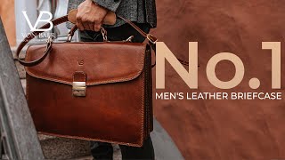 No1 Mens Leather Briefcase by Von Baer Overview [upl. by Adnwahsor372]