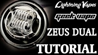 Geekvape Zeus Dual RTA Build amp Wicking Tutorial  By Lightning Vapes [upl. by Yesmar]