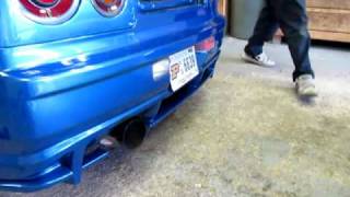 Top Speed Autosport Trust Titanium Exhaust Nissan GTR R34 [upl. by Suvart]