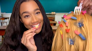 ASMR The Girl Behind You In Class Eats The Bugs Out Of Your Hair 😋🪲 Hair Play ASMR [upl. by Wash]