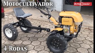 Motocultivador 4 rodas Diesel 10 HP [upl. by Fabrin541]