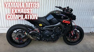 Yamaha Mt09 Exhaust Compilation [upl. by Gord755]