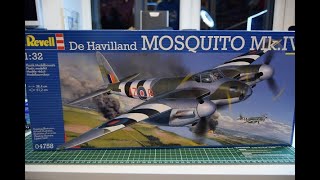 Mosquito De Havilland MK IV 132 scale completed build by Revell [upl. by Acinorej]