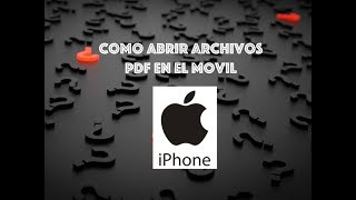 Como abrir un archivo pdf en telefono iPhone [upl. by Asirem975]