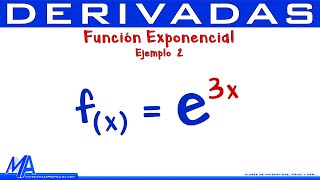 Derivada de la función exponencial  Ejemplo 2 [upl. by Apeed]