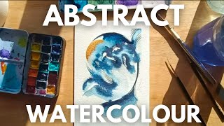 The process of an abstract painting  watercolour on paper [upl. by Pohsib985]