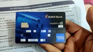 ICICI Bank Sapphiro Credit Card Unboxing [upl. by Arriat921]