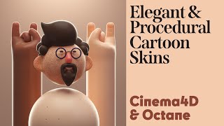 Cinema 4D Tutorial  Procedural Cartoon Skin Octane [upl. by Yrrehc]