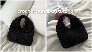 small crochet handbag tutorial  in depth crochet bag tutorial step by step [upl. by Sauder874]