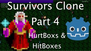 Make a Vampire Survivors Clone in Godot 4 Part 4  HurtBoxs and HitBoxs [upl. by Nosreip]