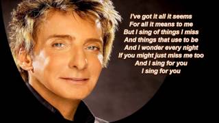 This Ones For You  Barry Manilow  Lyrics  HD [upl. by Eimmat]