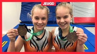 Eline en Valerie winnen medaille op WK trampolinespringen [upl. by Micro]