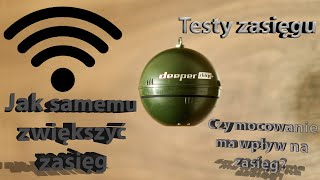 Deeper chirp i łódka zanętowa Szczegółowy test zasięgu [upl. by Eudoxia]