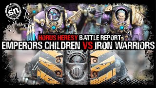 Emperors Children vs Iron Warriors  Horus Heresy Battle Report [upl. by Savell]