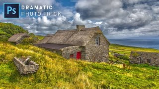 Dramatic Photos Trick  Create Amazing HDR Effect in Photoshop with Single Jpeg [upl. by Noeruat754]