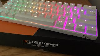 Rk61 blue switches soundlight test [upl. by Lladnew]