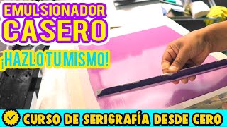 COMO PREPARA UN EMULSIONADOR CASERO PARA SERIGRAFIA  FACIL Y BARATO [upl. by Hamilah]