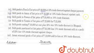 Journalise the following transactions in the books of Ms RK amp Co i Purchased goods [upl. by Herwin]