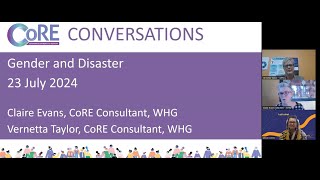 CoRE Conversation  Gender and Disaster [upl. by Berkow688]