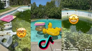 SATISFYING Pool Cleaning TikTok Compilation✨ 1  Vlogs from TikTok [upl. by Iatnohs]