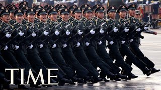 Chinas National Day Parade Showcases Growing Economic And Military Might  TIME [upl. by Adnilav]