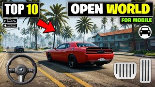 Top 10 Open World Car Games Like Forza Horizon For Android 2025  HIGH GRAPHICS [upl. by Gnuh870]